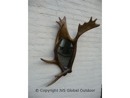 Mirror with antlers rods