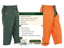Over Trousers - green or orange leg pipes