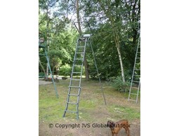 Upright folding aluminum hoogzit 330cm
