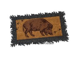 Doormat boar with leaf rim