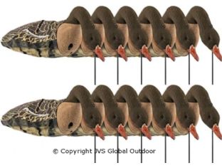 Goose Decoy Sillosocks FlockSox Greylag Goose Foraging 12-Pack