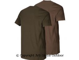 Härkila graphic t-shirt 2-pack Willow green/Slate brown