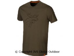 Härkila graphic t-shirt 2-pack Willow green/Slate brown