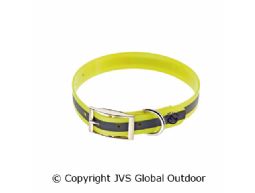Dog collar with reflector stripes