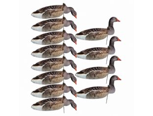 JVS Greylag Goose 2D Windsock Decoys - 12 Pack