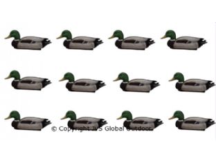 Flocked duck decoys 12 pieces