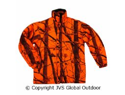 Reversible fiber jacket olive-orange