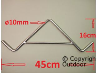 Stainless Steel Spreader Hook 45 cm